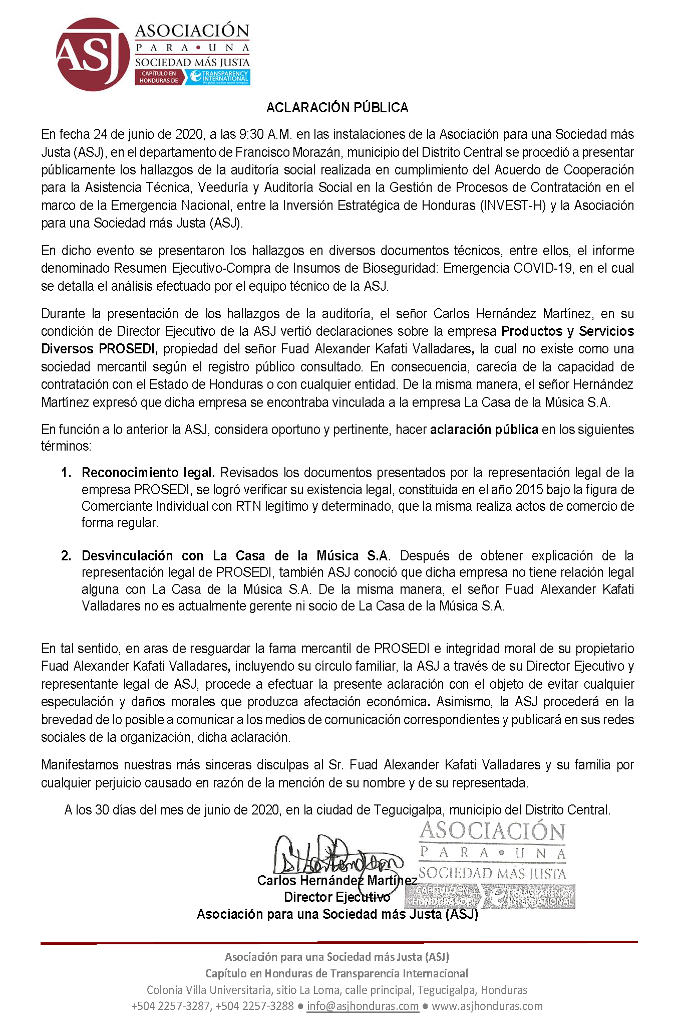 ACLARACIÓN PÚBLICA. Fuad Alexander Kafati Valladares2